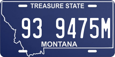 MT license plate 939475M