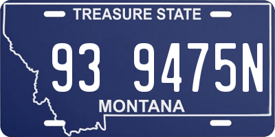 MT license plate 939475N