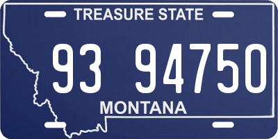 MT license plate 939475O