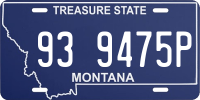 MT license plate 939475P