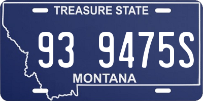 MT license plate 939475S