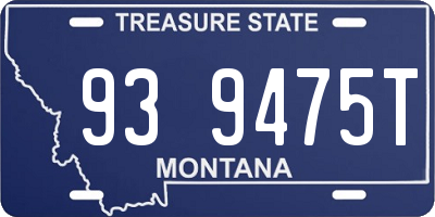 MT license plate 939475T