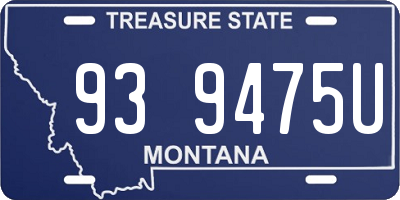 MT license plate 939475U