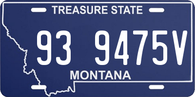 MT license plate 939475V