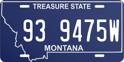 MT license plate 939475W