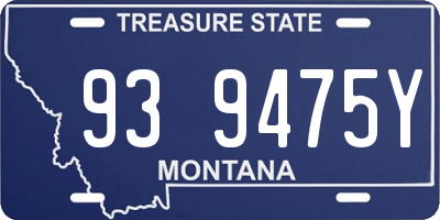 MT license plate 939475Y