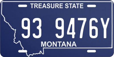 MT license plate 939476Y