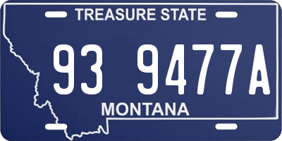 MT license plate 939477A