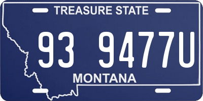 MT license plate 939477U