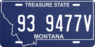 MT license plate 939477V