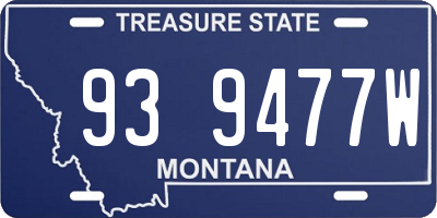 MT license plate 939477W