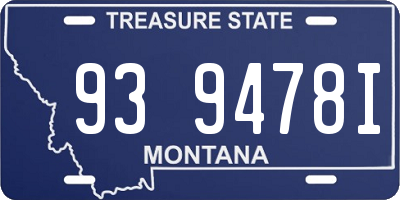 MT license plate 939478I