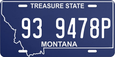 MT license plate 939478P