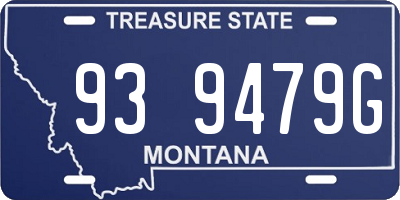 MT license plate 939479G