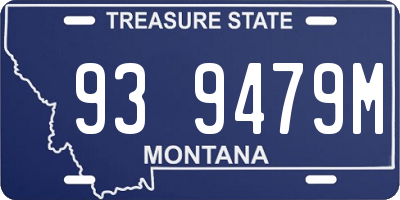 MT license plate 939479M