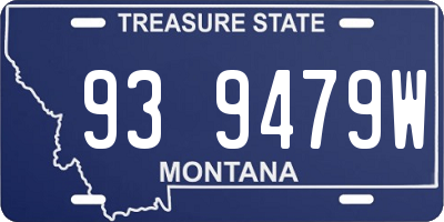 MT license plate 939479W