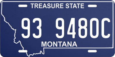MT license plate 939480C