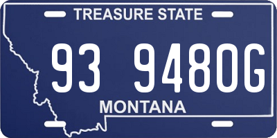 MT license plate 939480G