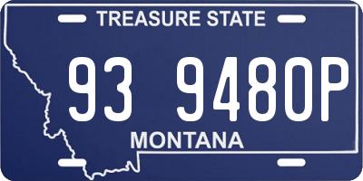 MT license plate 939480P