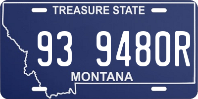 MT license plate 939480R