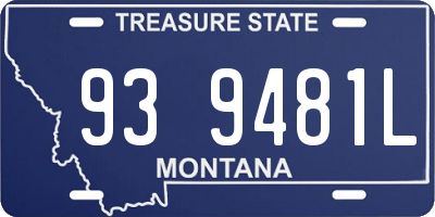 MT license plate 939481L