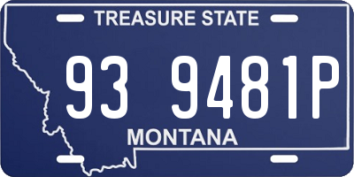 MT license plate 939481P