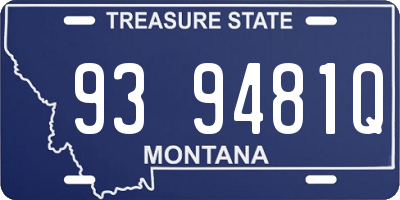 MT license plate 939481Q
