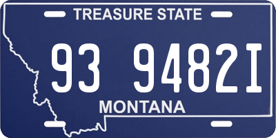MT license plate 939482I