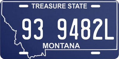 MT license plate 939482L