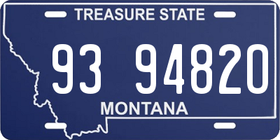 MT license plate 939482O