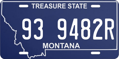 MT license plate 939482R