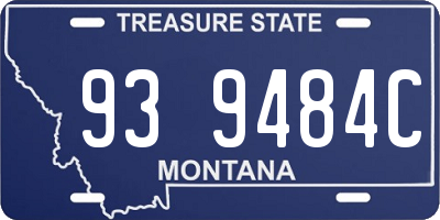 MT license plate 939484C