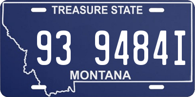 MT license plate 939484I