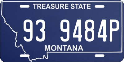 MT license plate 939484P