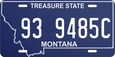 MT license plate 939485C