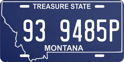 MT license plate 939485P