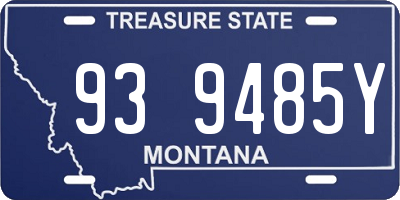 MT license plate 939485Y