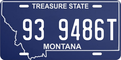 MT license plate 939486T