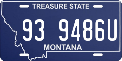 MT license plate 939486U