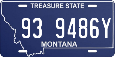 MT license plate 939486Y