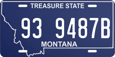 MT license plate 939487B
