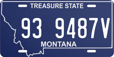 MT license plate 939487V