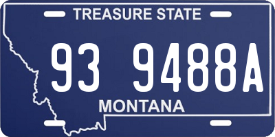 MT license plate 939488A