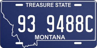 MT license plate 939488C