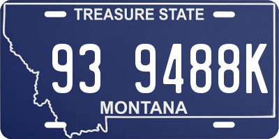 MT license plate 939488K