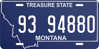 MT license plate 939488O