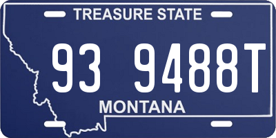 MT license plate 939488T