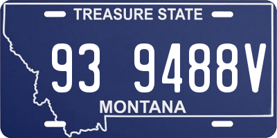 MT license plate 939488V