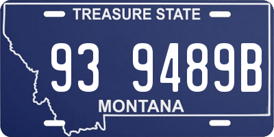 MT license plate 939489B