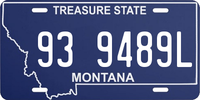 MT license plate 939489L
